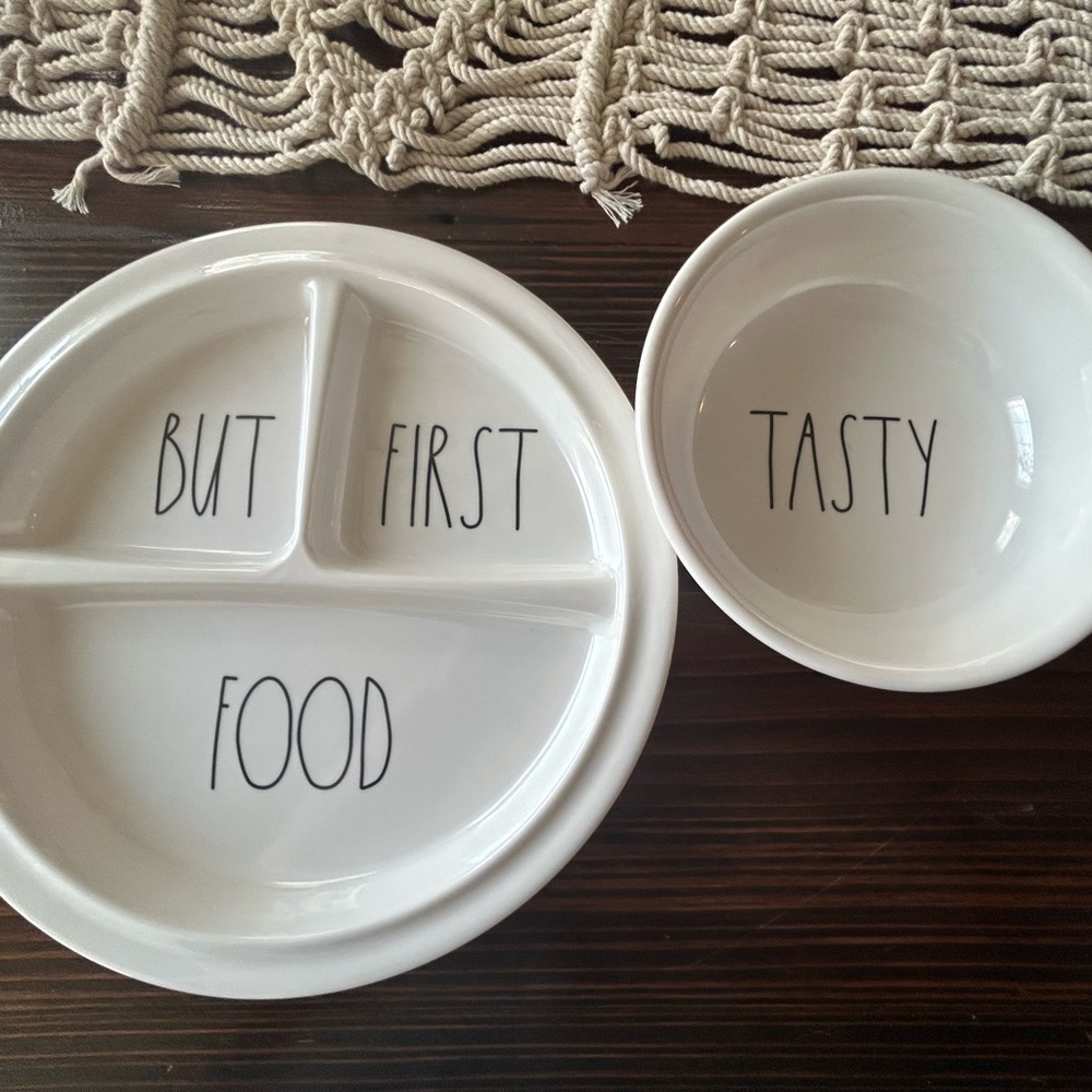 Rae Dunn Plastic Kids’ Plate and Bowl Set